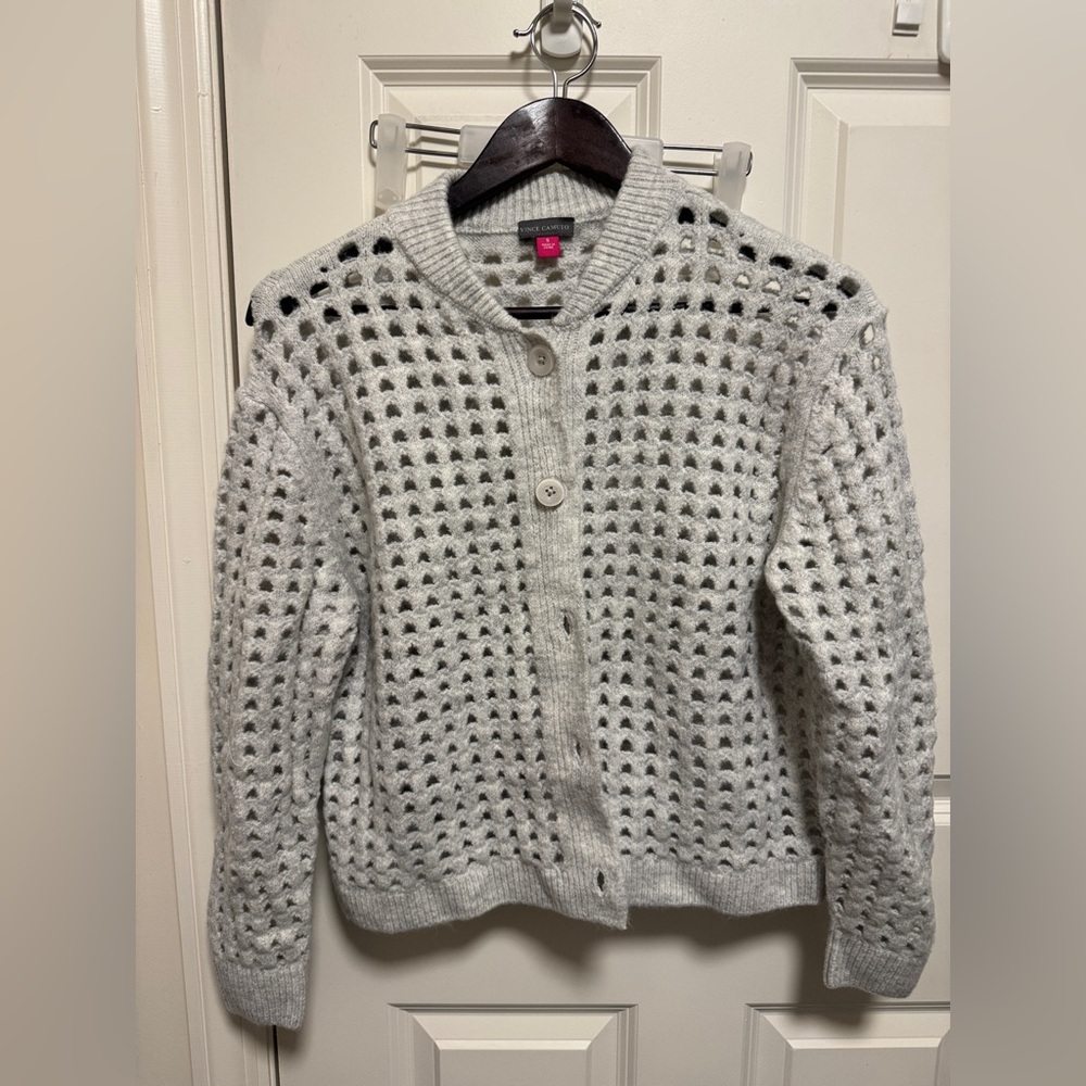 Vince Camuto Ivory Textured Sweater